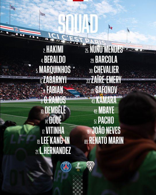 kaiyun官网-大巴黎公布对阵昂热大名单：登贝莱领衔，多纳鲁马继续缺阵